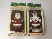 Wood decoration Christmas Santa Claus Mrs clause Craft Making Wooden vintage art