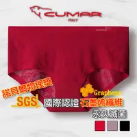 在飛比找蝦皮商城優惠-【CUMAR 機能內著】性感緹花升級版石墨烯滅菌無痕三角褲-