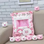 Cuddly Plush Bag Candy Bag Mini Ball of Pigs Plush Pillow Plushie