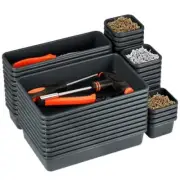 48PCS Tool Box Organizer Tray Divider, Toolbox Desk Drawer 48pcs-3size Grey