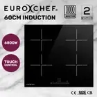 PRESALE EUROCHEF 60cm 4 Zone Induction Cooktop 6800W Electric Touch Control Top