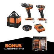 AEG Powertools 18V Brushless Sub Compact 2-Piece 4.0Ah Kit