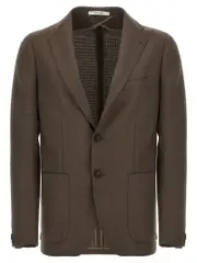 [Tagliatore] Tagliatore-Super 100'S Wool Blazer Marrone-Uomo 48IT