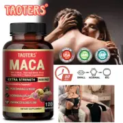 Organic Maca Root 120 Capsules-Peruvian Maca Extract for Men & Women