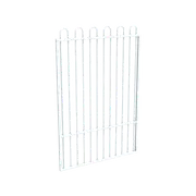 ProtectorAl 800 - 1200 x 1800mm Pearl White Aluminium Loop Top Pool Gate With Mid Rail