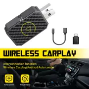 Mini Wireless CarPlay Adapter for Apple Plug Play Low Latency Converts Wired EXC