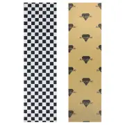 Black Diamond Skateboard Grip Tape Sheet White Checkers 9" x 33" Griptape