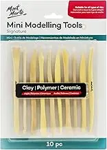 Mont Marte Mini Clay Modelling Tools Boxwood 10-Pieces Set