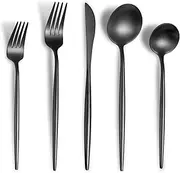 Lemeya Cutlery Set, Modern Stainless Steel Cutlery Set, 30 Piece Cutlery Set Service For 6, Dinnerware Utensils Set For Home And Restaurant, Sa Finish