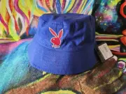 Playboy X Lids So Cal Bucket Hat Royal Blue Reversible All Over Print - One Size