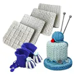 KNITWEAR FONDANT SILICONE MAT KNITTED TEXTURE FONDANT CLAY M