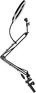 TEHAUX 1 Set Adjustable Extendable Cellphone Selfie Holder with Streaming Light Portable Phone Stand for Live Streaming Photography and Stable Support for All Cellphone Models