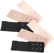 [WRITWAA] 6 Pack Soft Bra Extenders Stainless Steel Hooks Elastic Band Extension for Women Comfortable and Adjustable Bra Straps Extenders