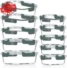 10 Pack Glass Meal Prep Containers Airtight Food Storage Stackable w/ Lids Free