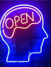 Open Mind Neon Sign 17"x14" Lamp Light Show Gift Room Shop Wall Display EM