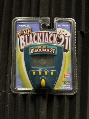 Radica Pocket BlackJack 21 Handheld Electronic Game 1999 Factory Sealed NOS