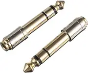 SWOOMEY 2pcs Plated Copper Headset Adapter to Audio Connector for Headphone Amplifier Durable Plug for High Fidelity Sound and Extended Use
