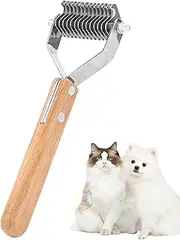 14-Blade Coat King Rake Pet Undercoat Rake,Professional Pet Dematting Comb Grooming Stripping Tool for Dogs and Cats (6.2cm)1pcs