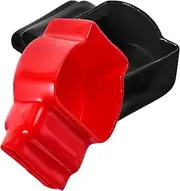 2pcs Battery Terminal Protector Insulation Caps Soft Flame Retardant Covers Durable Auto Battery Terminal Covers for Cars Motorcycles and Electronics
