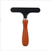 1X(Carpet Rake, Carpet Groomer Rake,Pet Hair Remover,Iron Comb with Wooden6150