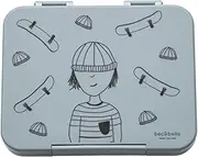 Bec & Bello - Lunchbox Kids Lunch Box, Bento Box for Kid with 4-6 Interchangeable Tray Compartments, Food Grade Bento Lunch Box Snack Salad Boxes, 1150ml (Steel Blue Grey) – Axle Cruz