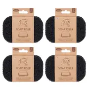 4x White Magic Eco Basics Soap Riser Fast Drying&Longer-Lasting Bar - Midnight