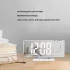 AU Digital Projection Alarm Clock For Bedrooms Large LED Display Mirror