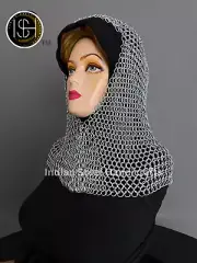 Knight Brave Female Armor, Chainmail Hood ,Cosplay Armor, SCA Armor, LARP Armor
