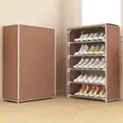 Coffee 6L Cabinets Shoe-shelf Sneaker Mid-century Furniture Organizer Shoe Rack