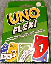 Mattel UNO FLEX Card Game Use Your Power, Flex Your Card, Make Your Move!