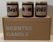 Any Occasion Mom Gift - 3 Scented Candles 7oz - Lemon•Lavender•Amber - Brand New