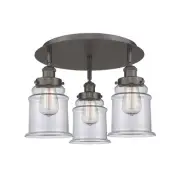 Innovations Lighting 916-3C-11-18 Canton Flush Canton 3 Light - Bronze