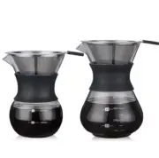 One-Piece Manual Pour Over Hand Drip Coffee Maker Pot - 200ml or 400ml