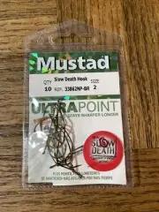 Mustad Slow Death Hook Size 2-BRAND NEW-SHIPS SAME BUSINESS DAY