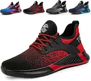 [AONETIGER] Safety Shoes Men Women Lightweight Work Shoes Steel Cap Sporty Protective Shoes Breathable Non-Slip Shoes Trainers