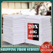 20PCS 30x30cm 40G Plain Towels Coths Budget Face Washer Wipe Cotton Washclothes