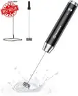 Rechargeable Milk Frother Handheld Electric Foam Maker Waterproof Black