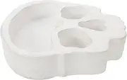 Amosfun Skull Bowl Candle Holder Wooden Tray Halloween Decor Serving Plate Dry Fruit Plate