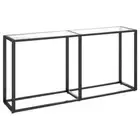 Tempered Glass Console Table Hallway Entry Dressing Shelf Display Storage Desk