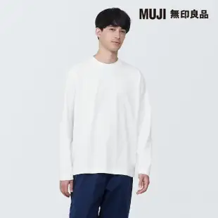 【MUJI 無印良品】男棉混天竺圓領長袖T恤(共8色)