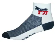 GIZMO Socks Democrat Running Cycling Fitness CoolMax Small Men's 4- 7 Wm's 5-8