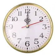 Enhanced Quartz Clock Insert Movement with White Face and Arabic Numerals