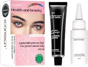 Tignapoo Eyelash Eyebrow Tint Kit Semi-permanent Brow Coloring Set Eyebrow Color Dye Cream Hair Dye with Activator Eyebrow Brush Gloves Eye Brow Lashes Makeup Tool Kit