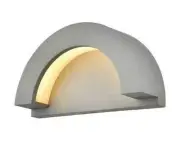 Wall Sconce Silver Modern Outdoor Porch Patio Walkway Half-moon Light Lighting