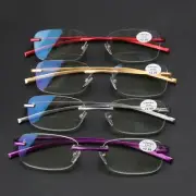 Mens Rimless Retro Reading Glasses Metal Vintage Readers 1.0 1.5 2.0 2.5 3.0 AA
