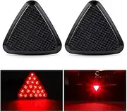 2Pcs Universal Led Brake Stop Light Triangle LED Rear Tail Light Reverse Safety Strobe Lamp for Car Auto SUV Truck Motorcycle 12V