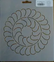 Stencil Quilting Feather Circle 517 6" 15cm quilt sew craft QC template stitch
