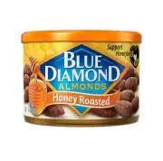 New Exclusive Blue Diamond Almonds Roasted Salted Shelled Kosher Can 6oz