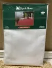 *VTG Trim A Home* Christmas Fabric Tablecloth 60" X 84” WHITE KMART