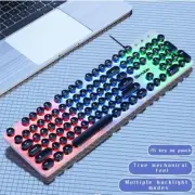 Retro Round Button Light-Up Backlit Keyboard Membrane